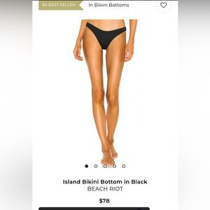 Beach Riot Island Black Bikini Bottom